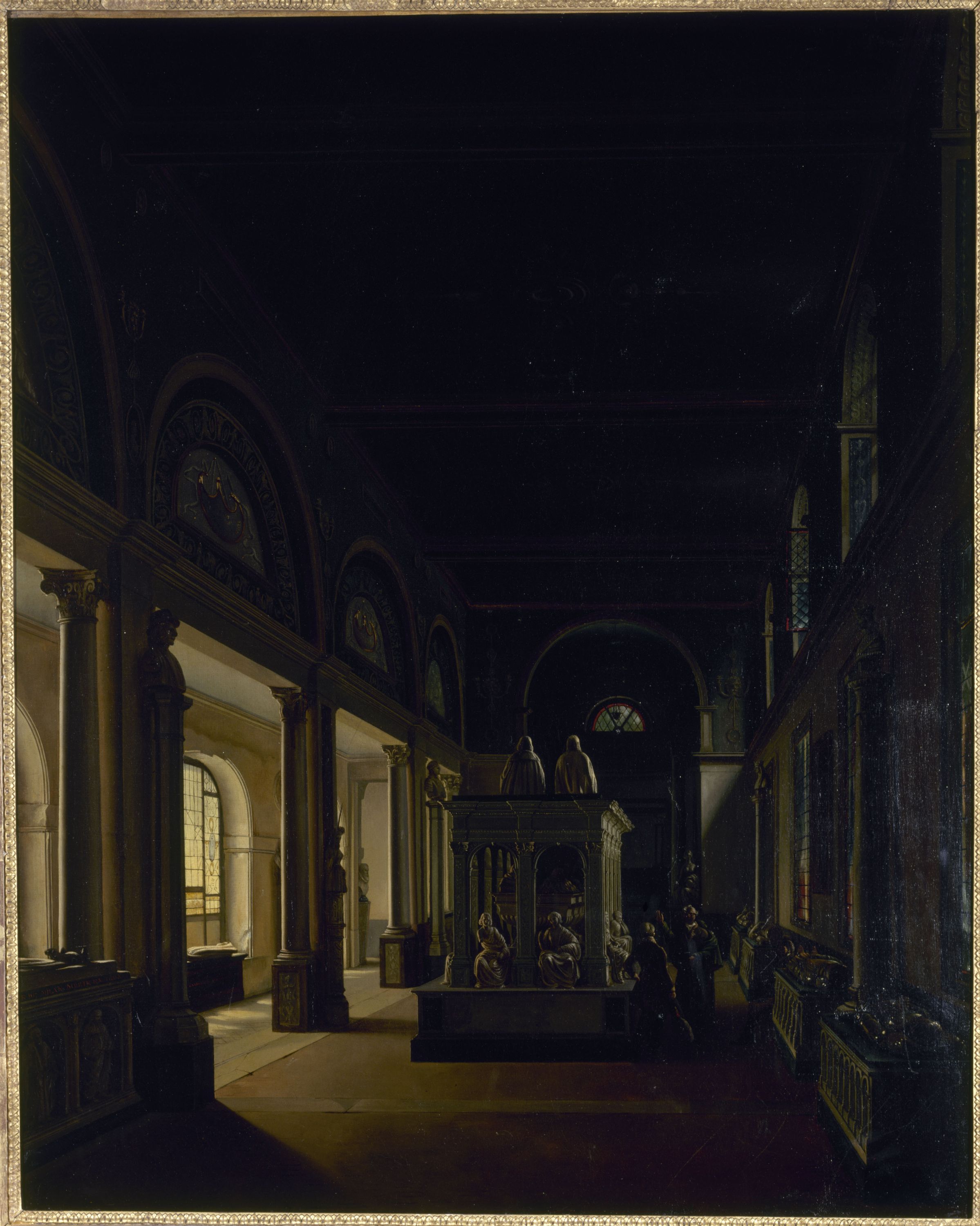 Anonyme, La salle du XVe siècle au musée des Monuments français, vers 1815.