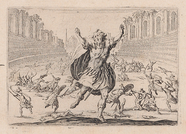 Jacques Callot, Escarmouche dans un Cirque (Skirmish in the Circus), from "Les Caprices" Series B, The Nancy Set