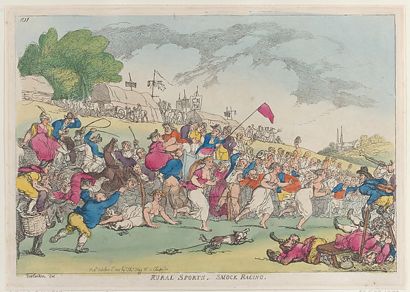 Thomas Rowlandson, Rural Sports, Smock Racing