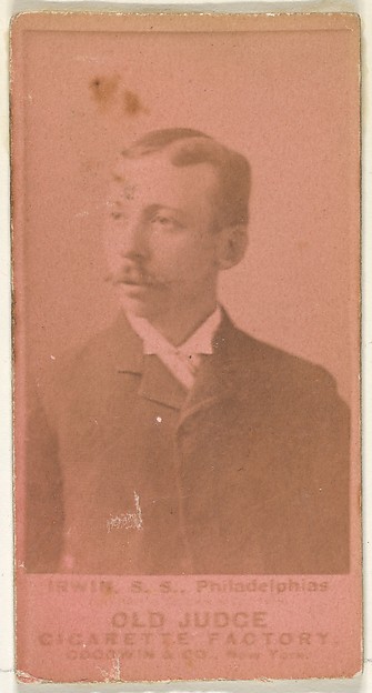 Goodwin & Company, Arthur Albert "Doc" Irwin, Shortstop, Philadelphia, from the Old Judge series (N172) for Old Judge Cigarettes