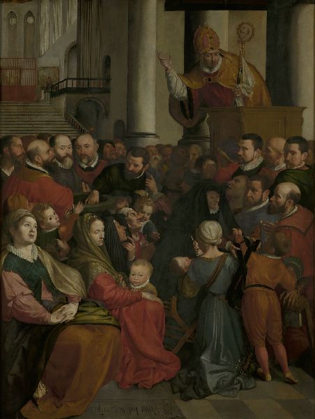 Ambrosius Francken I, Saint Eligius of Noyon Preaches in Antwerp