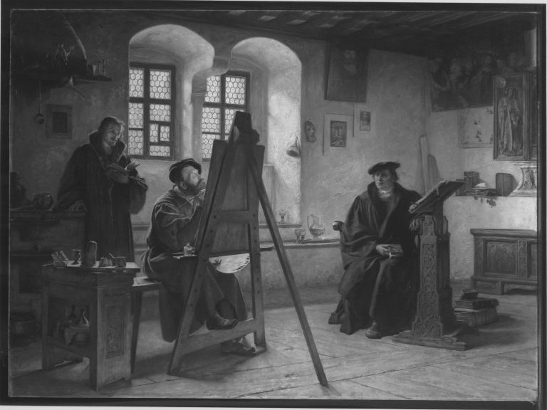 Heinrich Stelzner, Cranach malt Luther