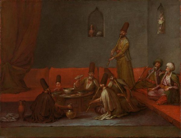 Jean Baptiste Vanmour, Dervishes Sharing a Meal