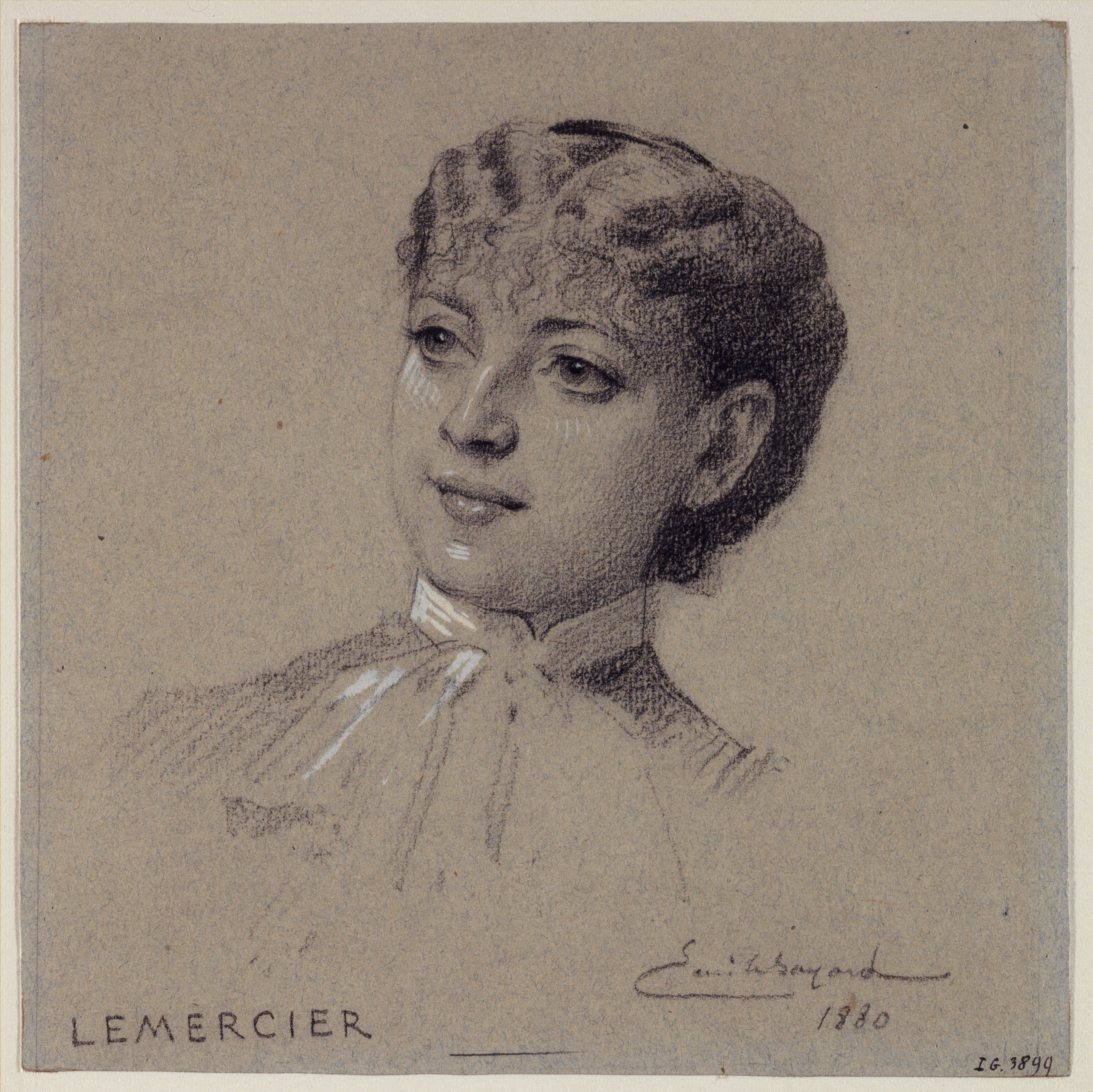 Emile Antoine Bayard, Portrait de Madame Lemercier, actrice du Palais Royal.