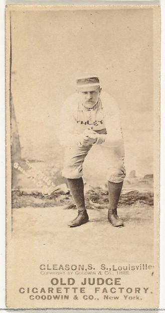 Goodwin & Company, William G. "Bill" Gleason, Shortstop, Louisville Colonels, from the Old Judge series (N172) for Old Judge Cigarettes