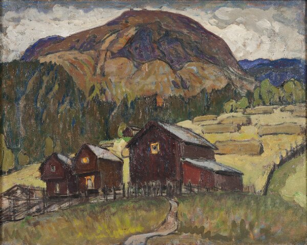 Anna Boberg, Sommarlandskap med fäbodar. Studie från Nordlandet