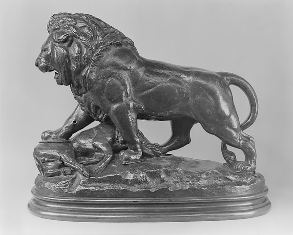 Antoine-Louis Barye, Lion Attacking a Boar