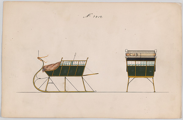 Brewster & Co., Design for 4 Seat Sleigh, no. 3414