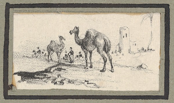 Victor Adam, Camels in a Landscape