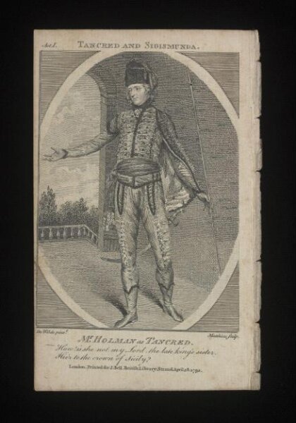 Samuel De Wilde, Mr. Holman as Tancred