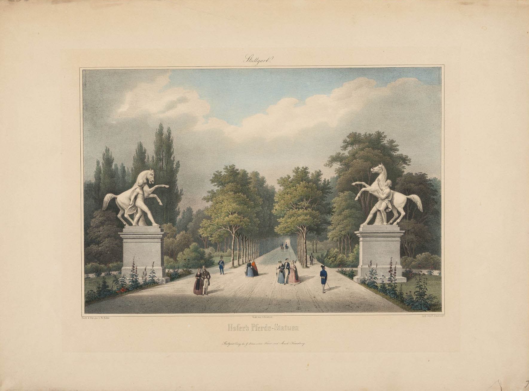 Eberhard Emminger, Stuttgart. Hofer's Pferdestatuen
