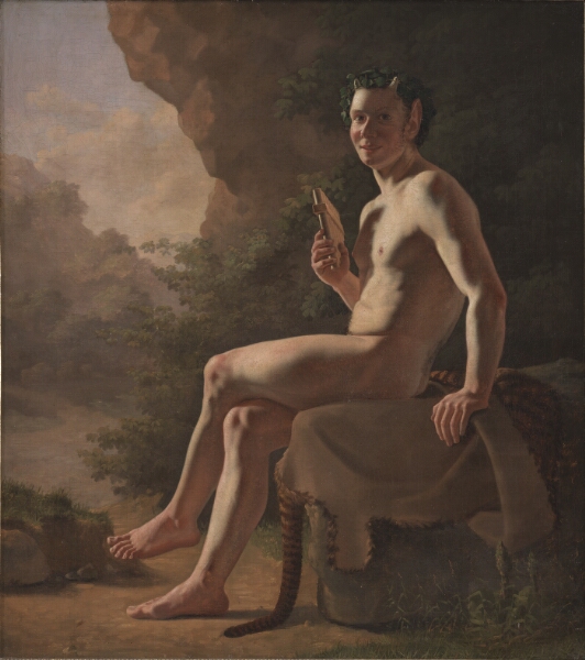 Wilhelm Bendz, Ung Pan i en grotte. Modelfigur