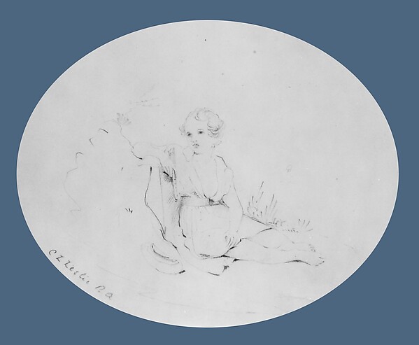 Charles Robert Leslie, Child in a Landscape (from McGuire Scrapbook)