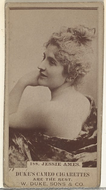 W. Duke, Sons & Co., Card Number 188, Jessie Ames, from the Actors and Actresses series (N145-5) issued by Duke Sons & Co. to promote Cameo Cigarettes