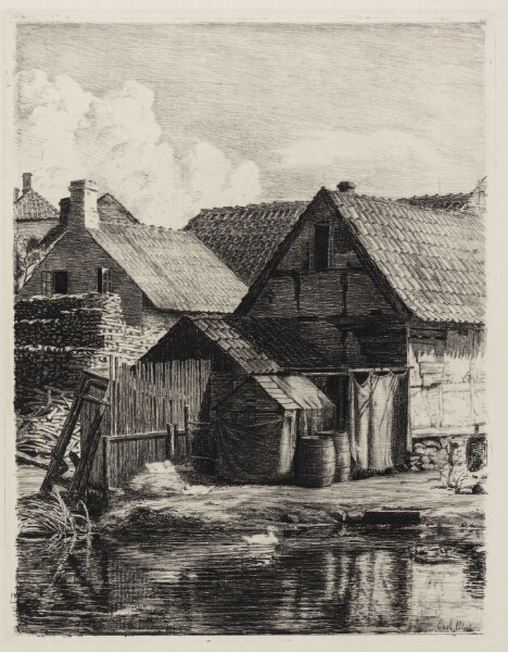 Carl Bloch, Gamle huse, fra Hellebæk