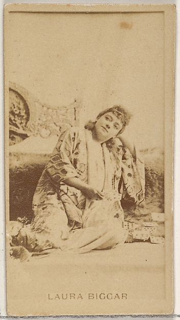 Allen & Ginter, Laura Biggar, from the Actors and Actresses series (N45, Type 8) for Virginia Brights Cigarettes