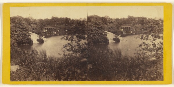 Edward and Henry T. Anthony & Co., Central Park. (New York.) The Lake and the Boat Landing.
