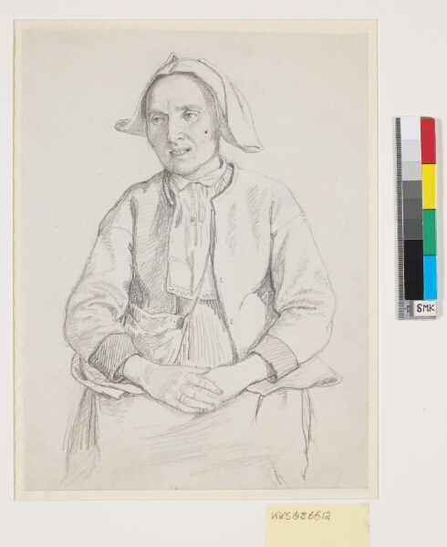 Wilhelm Marstrand, Siddende svensk kone, knæstykke