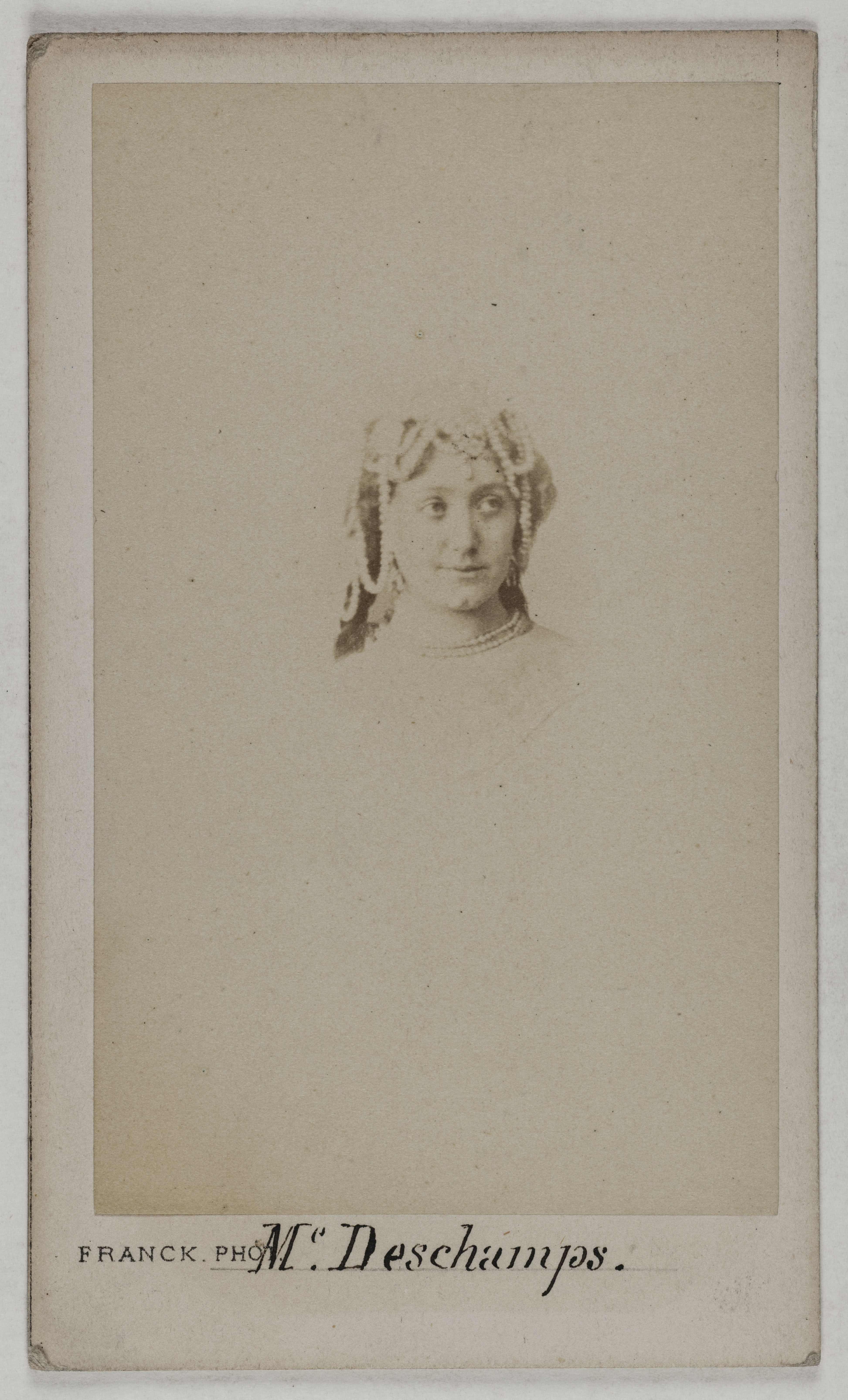 Franck, Portrait de Deschamps Rose, (née Céleste Rose Beauregard), (1845-?), (actrice)