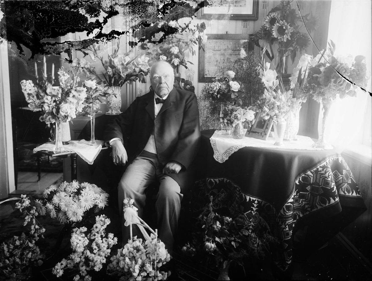 Skötsner-Edhlund, Borgmästare Johan Wahlund 80 år, Östhammar, Uppland 1916