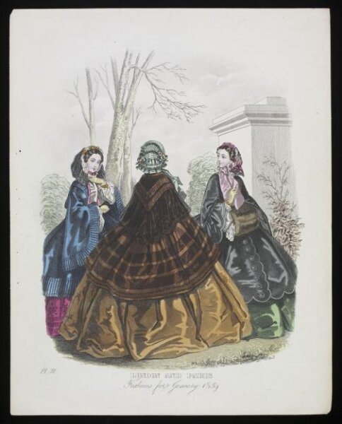 Unknown, London and Paris Fashions for January 1859