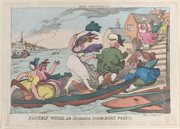 Thomas Rowlandson, Easterly Winds, or Scudding Under Bare Poles