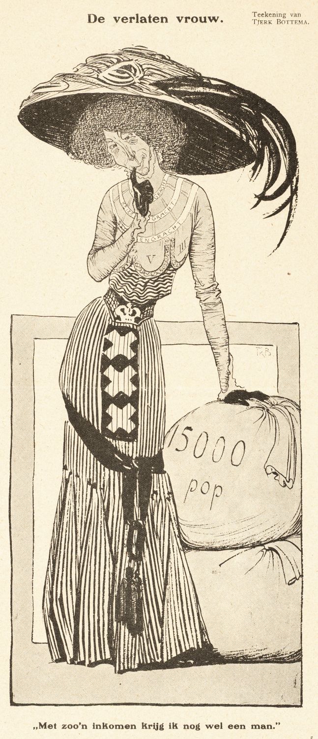 Bottema, Tjerk,draughtsman., De verlaten vrouw
