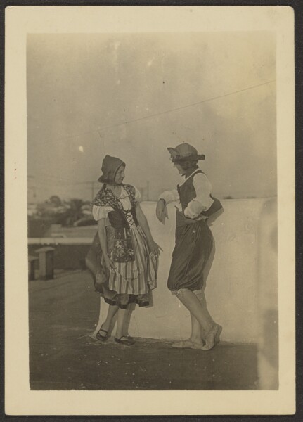 Louis Fleckenstein, [Two Dancers on Roof]