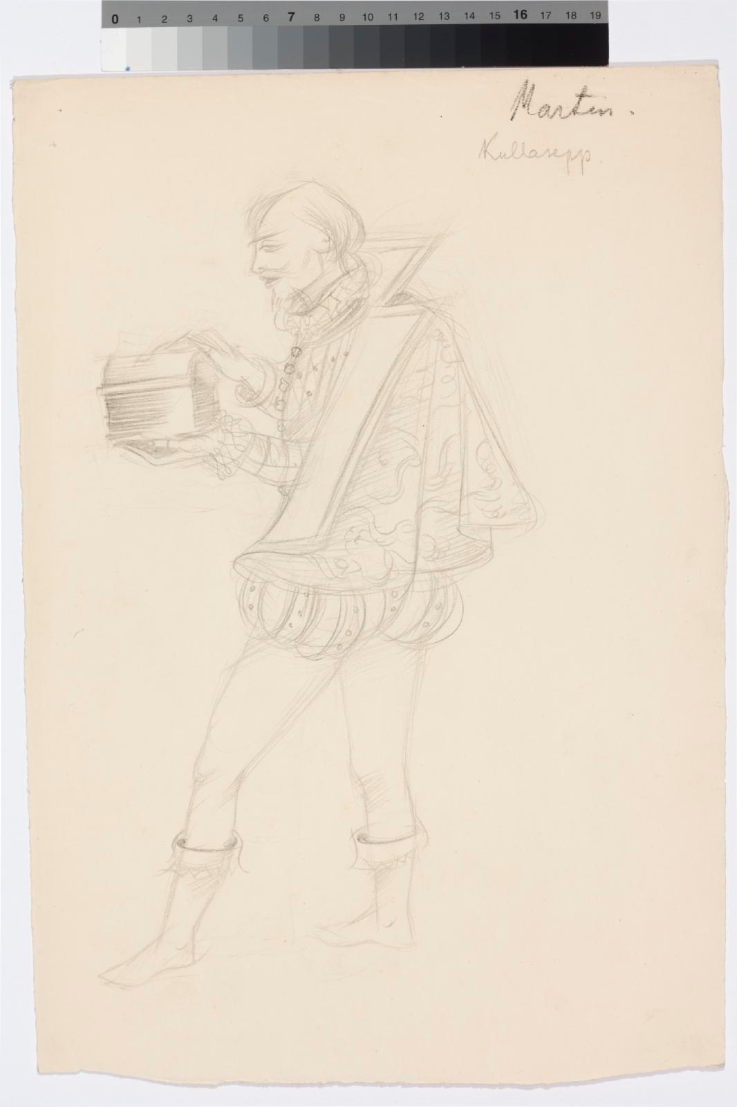 Karin (autor) Luts, A costume design for August Strindberg’s play The King of the Peasants