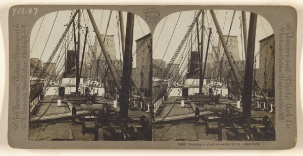 Carleton H. Graves, Loading a great ocean freighter. New York.