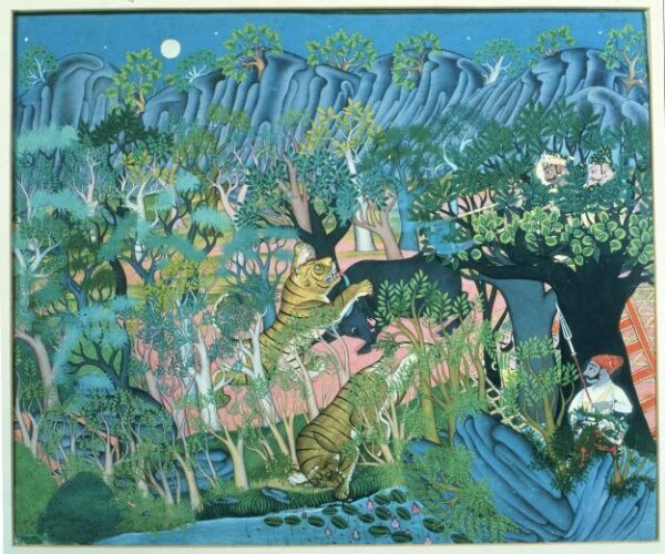 Unknown, Maharao Umed Singh of Kota hunting at night