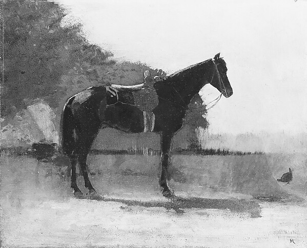 Winslow Homer, Saddle Horse in Farm Yard