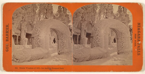 George Barker, Winter Wonders of 1875 - Ice Arch in Prospect Park
