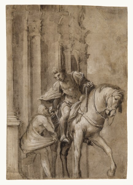 Lorenzo Lotto, Saint Martin Dividing His Cloak with a Beggar