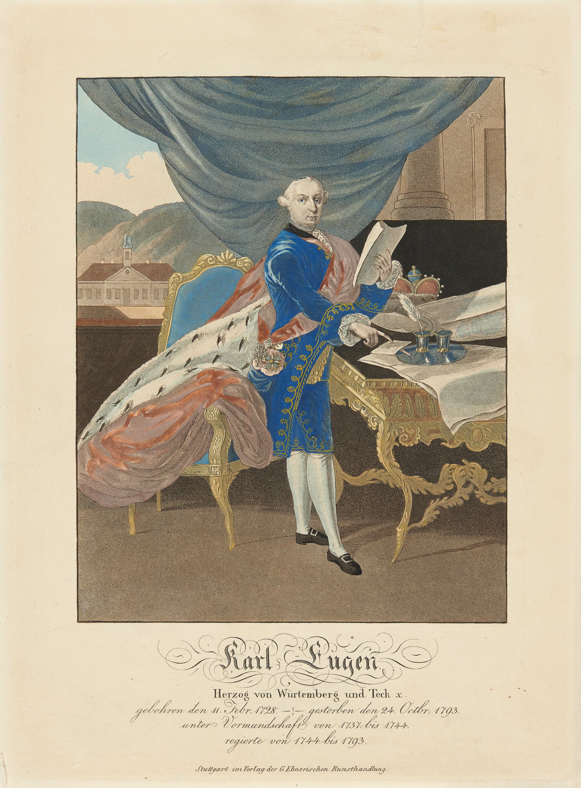 Georg Ebner, Bildnis Herzog Karl Eugen von Württemberg