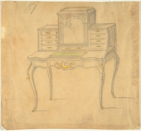 Anonymous, British, 19th century, Design for a Desk