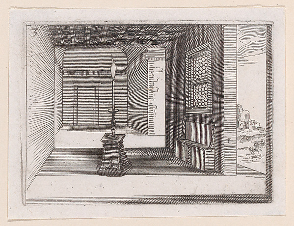 Jacques Callot, Le Chandelier (The Candlabra), plate 3 from "Lux Claustri ou La Lumière du Cloitre" (The Light of the Cloisters)