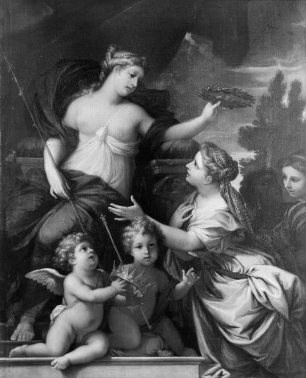 Giovanni Francesco Romanelli, Dronning Christina bekranset af Visdommen
