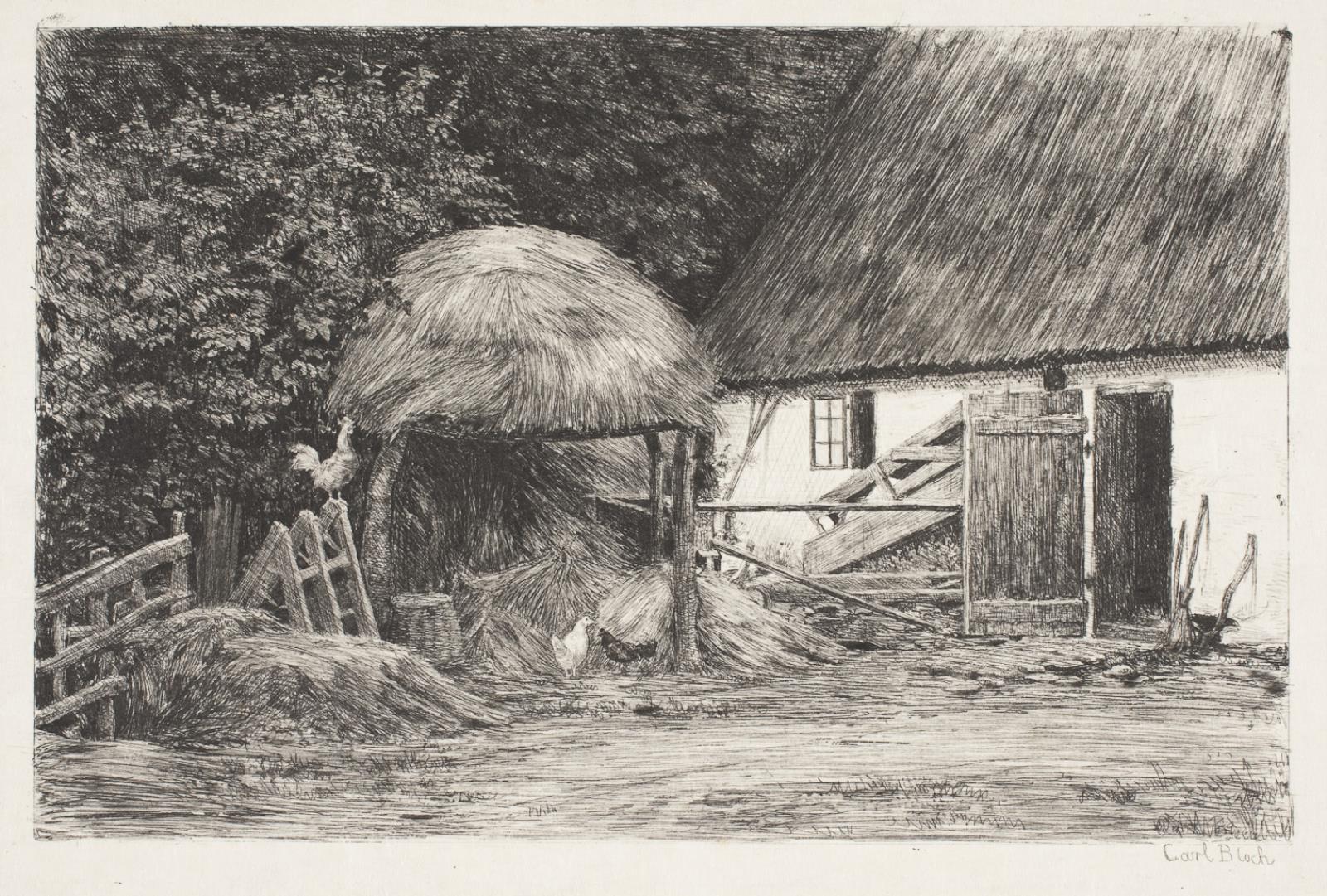 Carl Bloch, Ved bondehuset