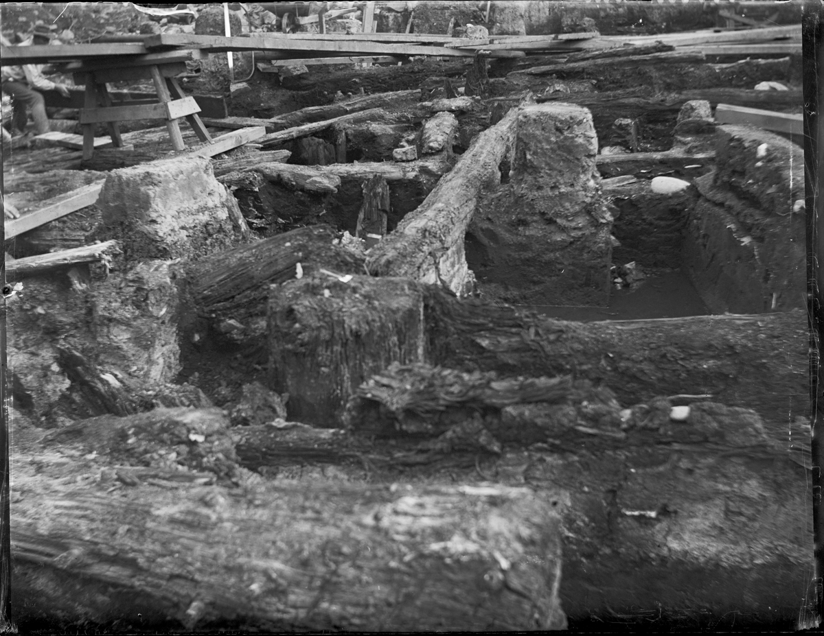 Okänd,, Arkeologisk utgrävning, Studentholmen, Uppsala 1907