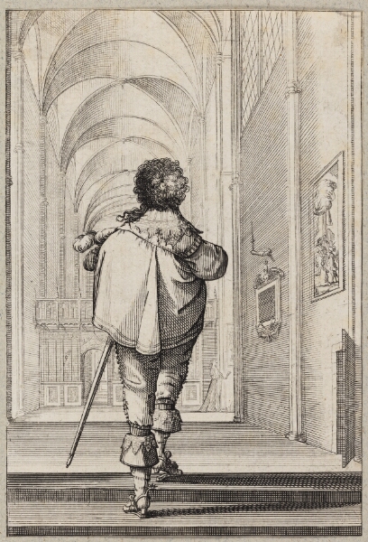 Abraham Bosse, Fransk adelsmand i støvler med sporer, set fra ryggen