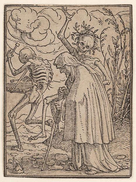 Hans Holbein the Younger, The Old Woman, from "The Dance of Death"