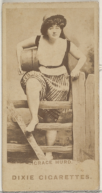 Allen & Ginter, Grace Hurd, from the Actors and Actresses series (N45, Type 7) for Dixie Cigarettes