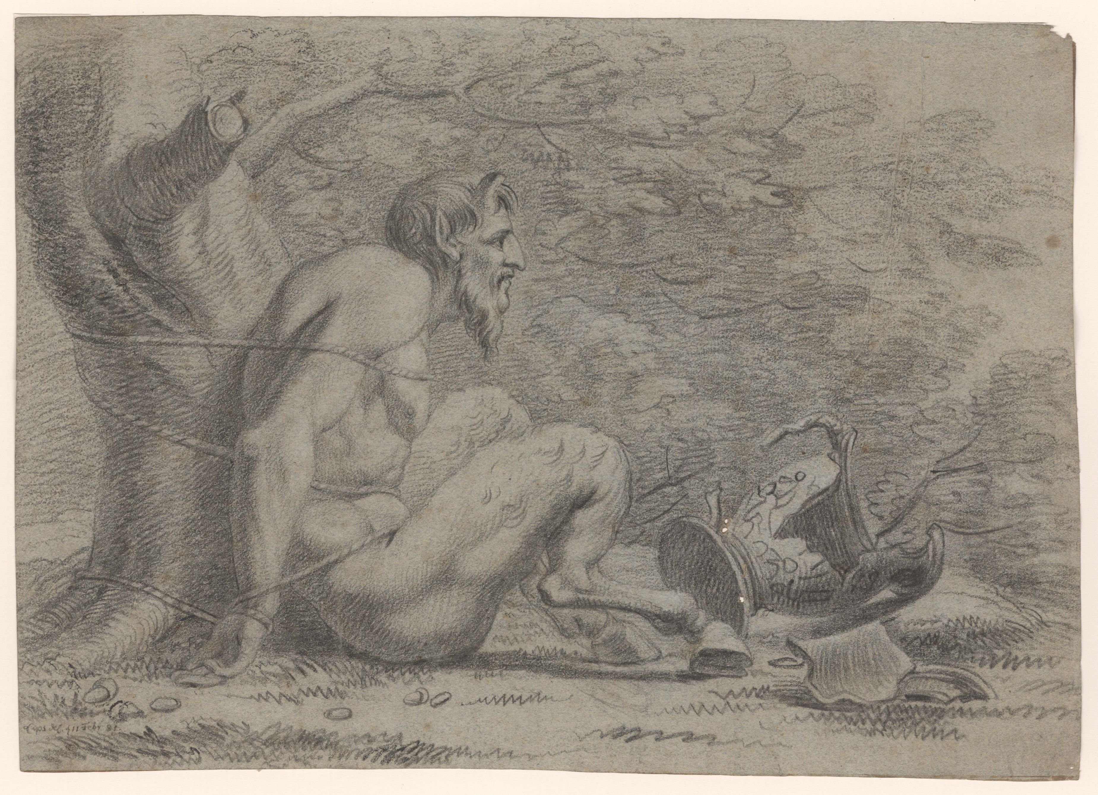 Johann Heinrich Lips, Gefesselter Satyr mit zerbrochenem Krug