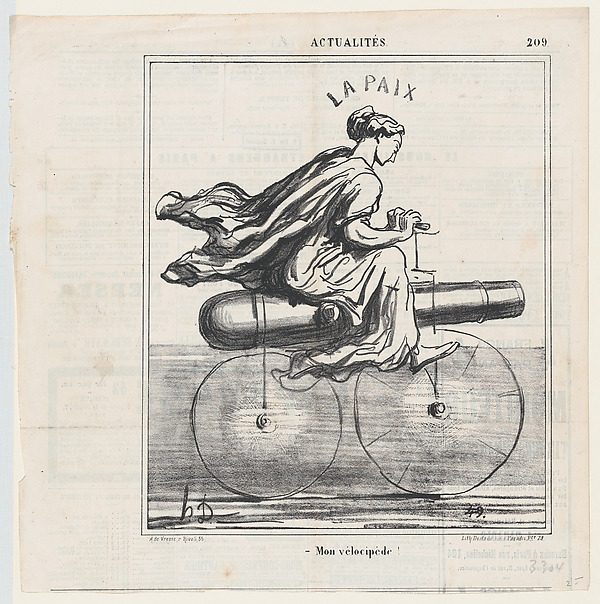 Honoré Daumier, My bicycle!, from "News of the day"