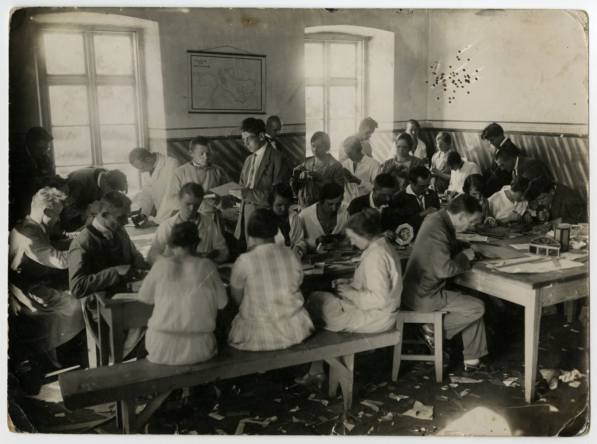 Chaimas Kaplanskis, Pedagoginių darbo kursų klausytojai dirba