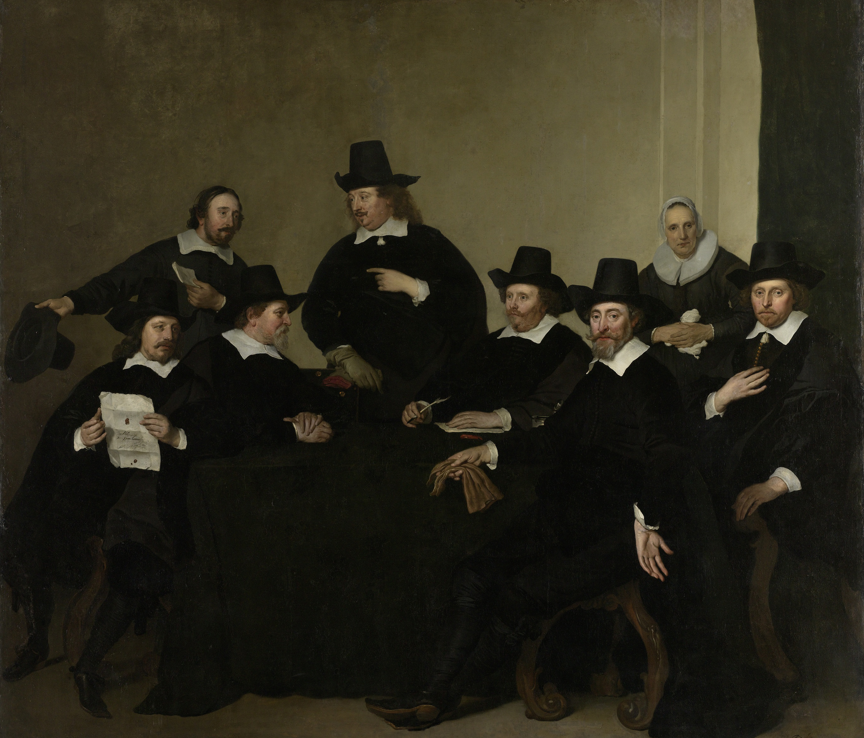 Jacob Adriaensz Backer, The regents of the Nieuwe Zijds institute for the outdoor relief of the poor, Amsterdam, ca 1650