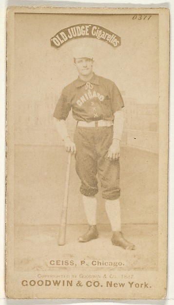 Goodwin & Company, Ceiss, Pitcher, Chicago, from the Old Judge series (N172) for Old Judge Cigarettes