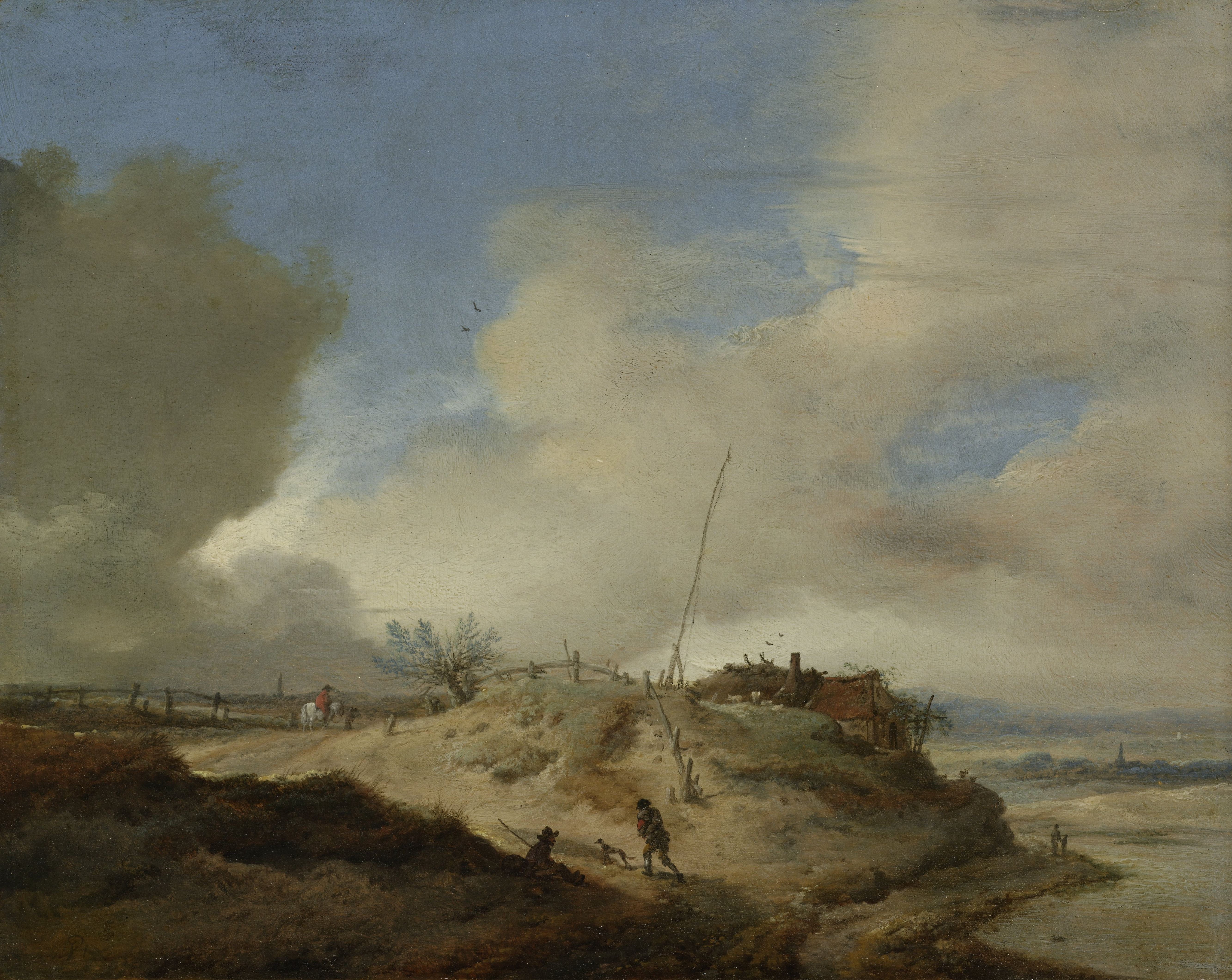Philips Wouwerman, Landscape with signal post