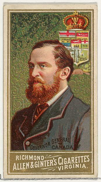 Allen & Ginter, Governor General of Canada, from World's Sovereigns series (N34) for Allen & Ginter Cigarettes